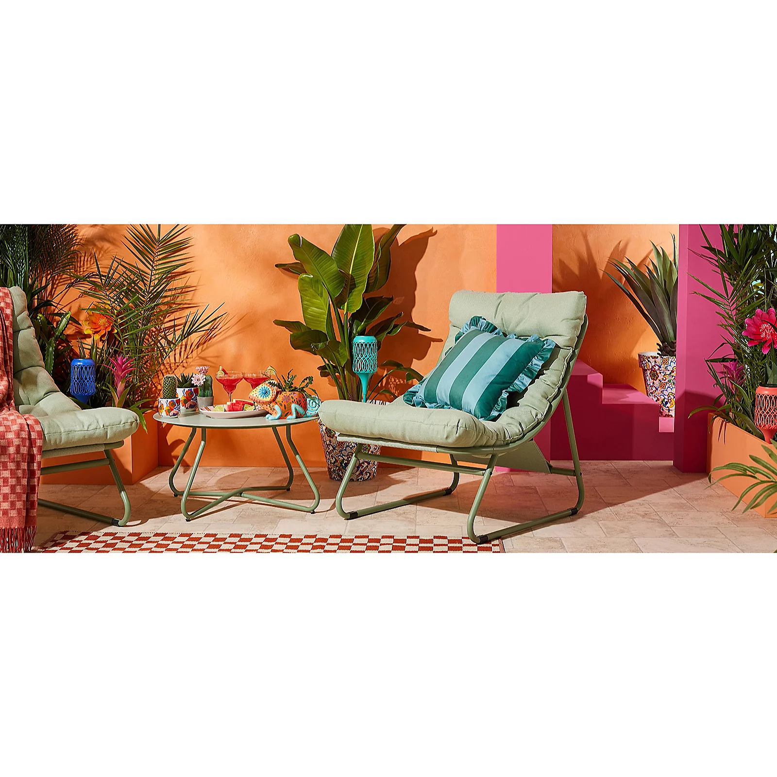 My Garden Stories 2 Chairs & Table Padded Bistro Set