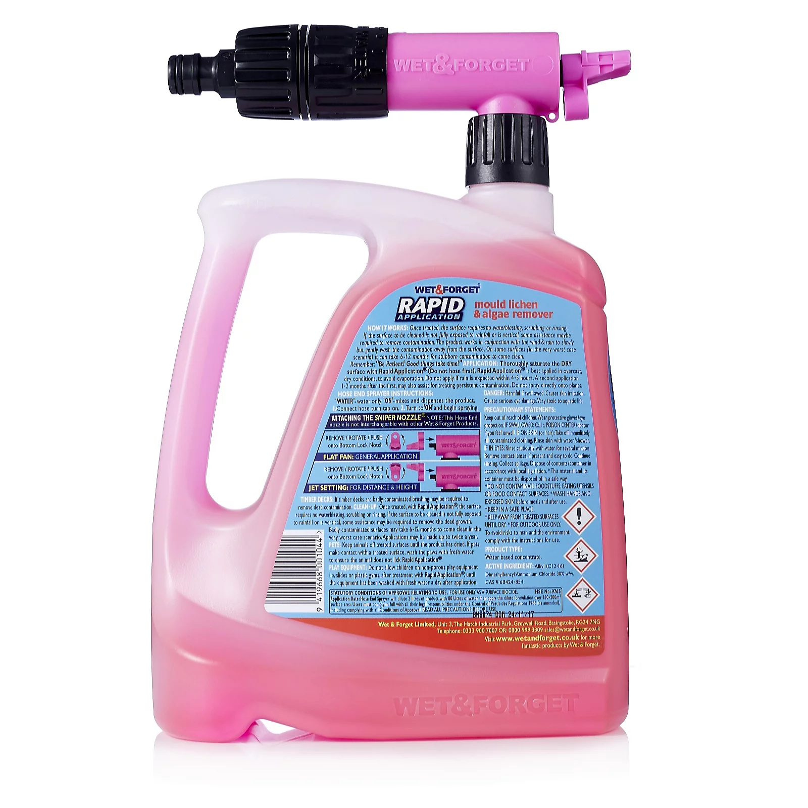 Wet & Forget Rapid 2 Litre Bottle with Sniper Nozzle