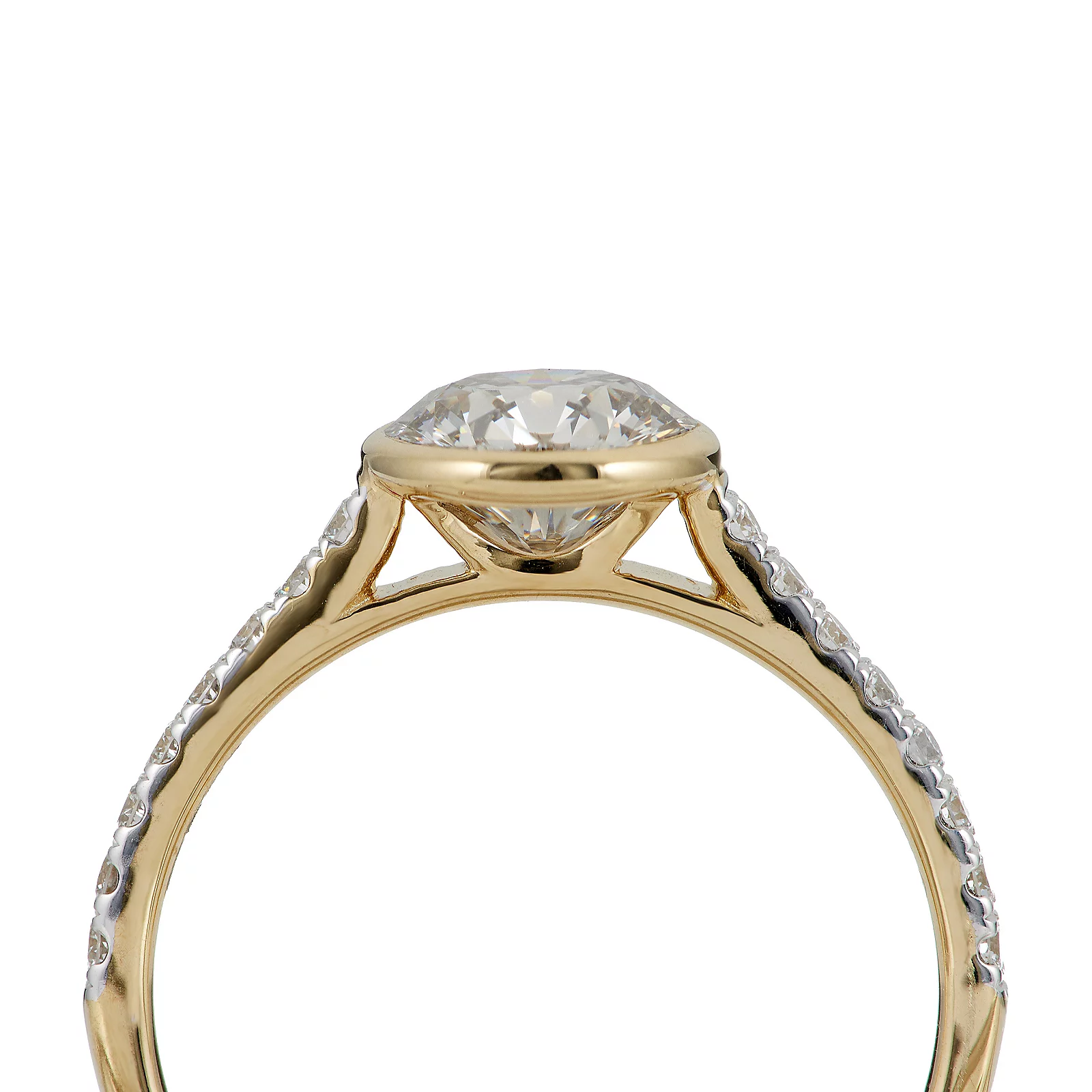 Fire Light 1.2ct Lab Grown Diamond Bezel Set Ring 9ct Gold