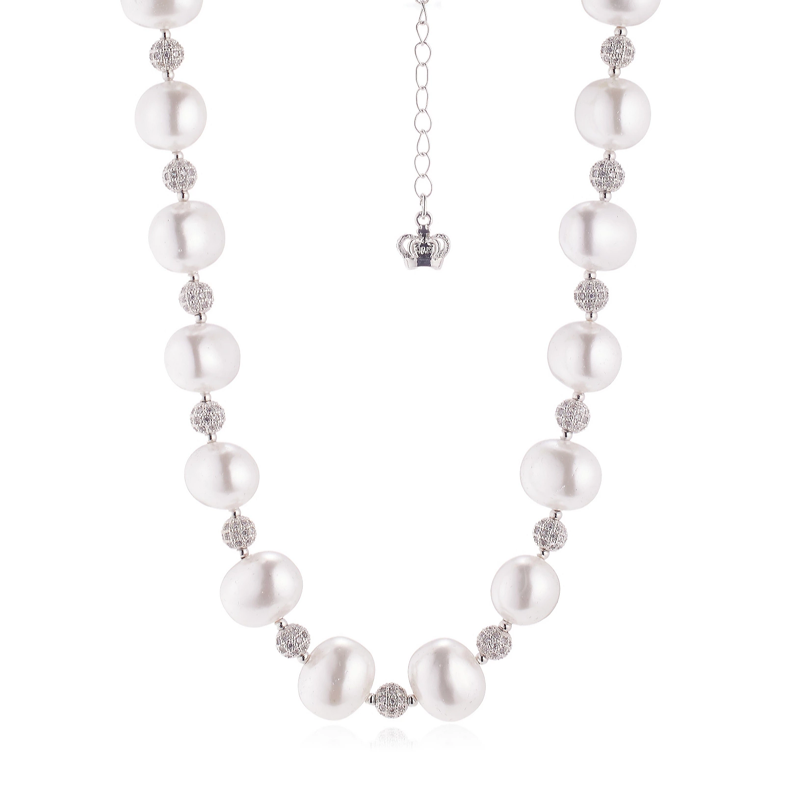 Butler & Wilson Pearl and Crystal Necklace