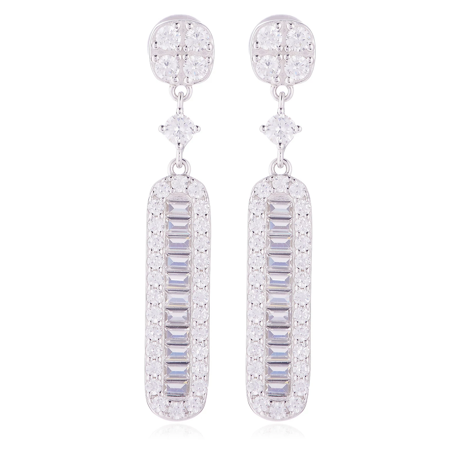 Diamonique 0.7ct tw Drop Earrings Sterling Silver