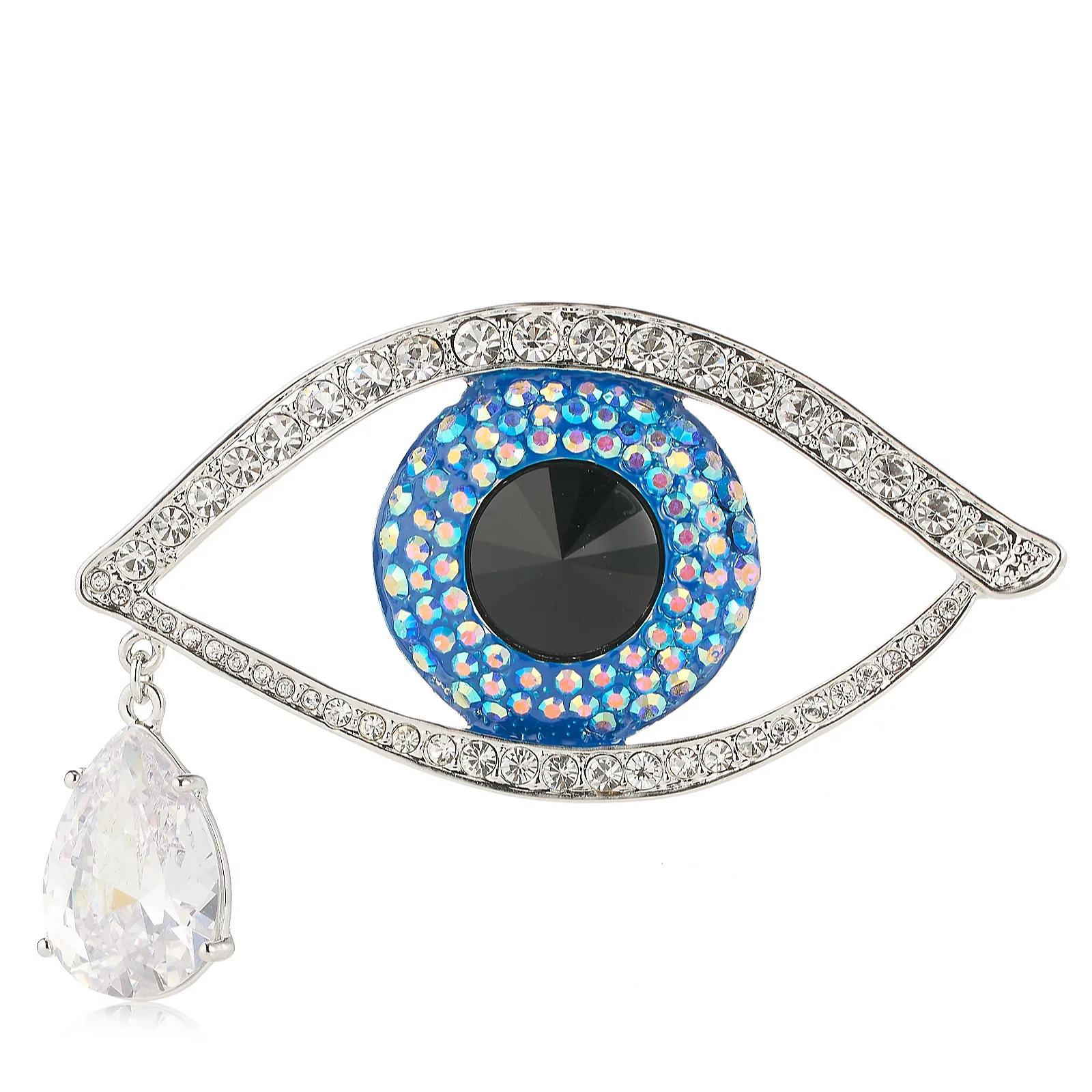 Butler & Wilson Crystal Eye with Tear Drop Brooch