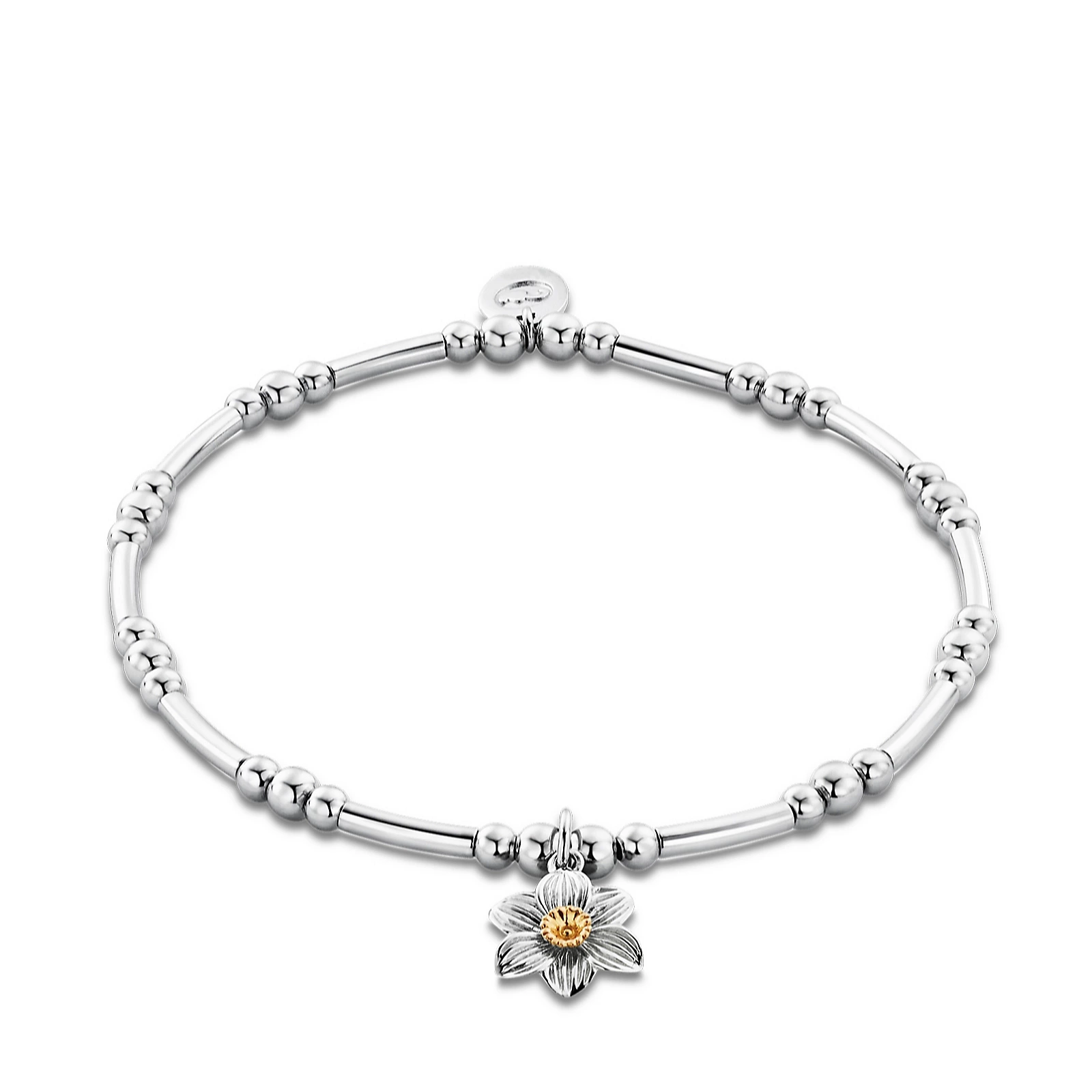 Clogau Daffodil Silver Affinity Bracelet 925 Sterling Silver & 9ct Rose Gold