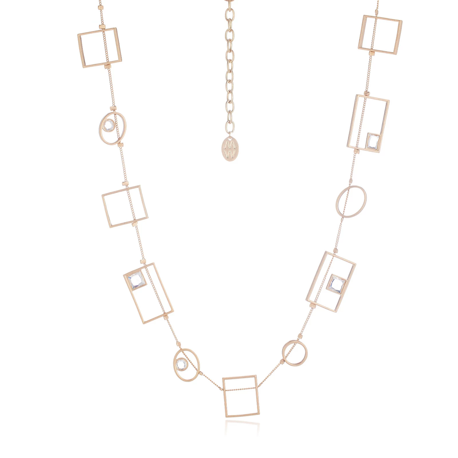 MarlaWynne Patina Finish Gemometric Station Necklace