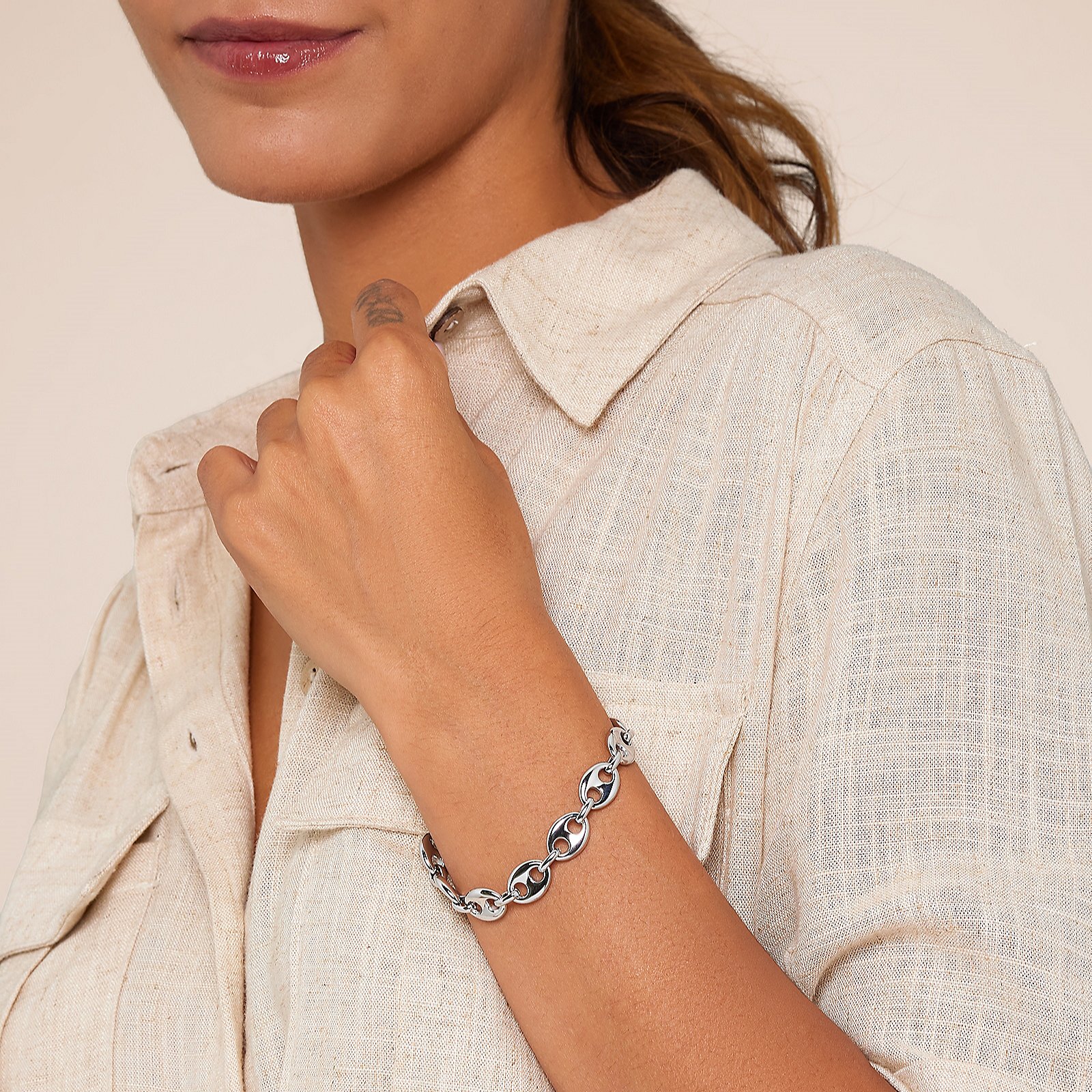 Steel by Diamonique Anchor Link Bracelet Stainless Steel