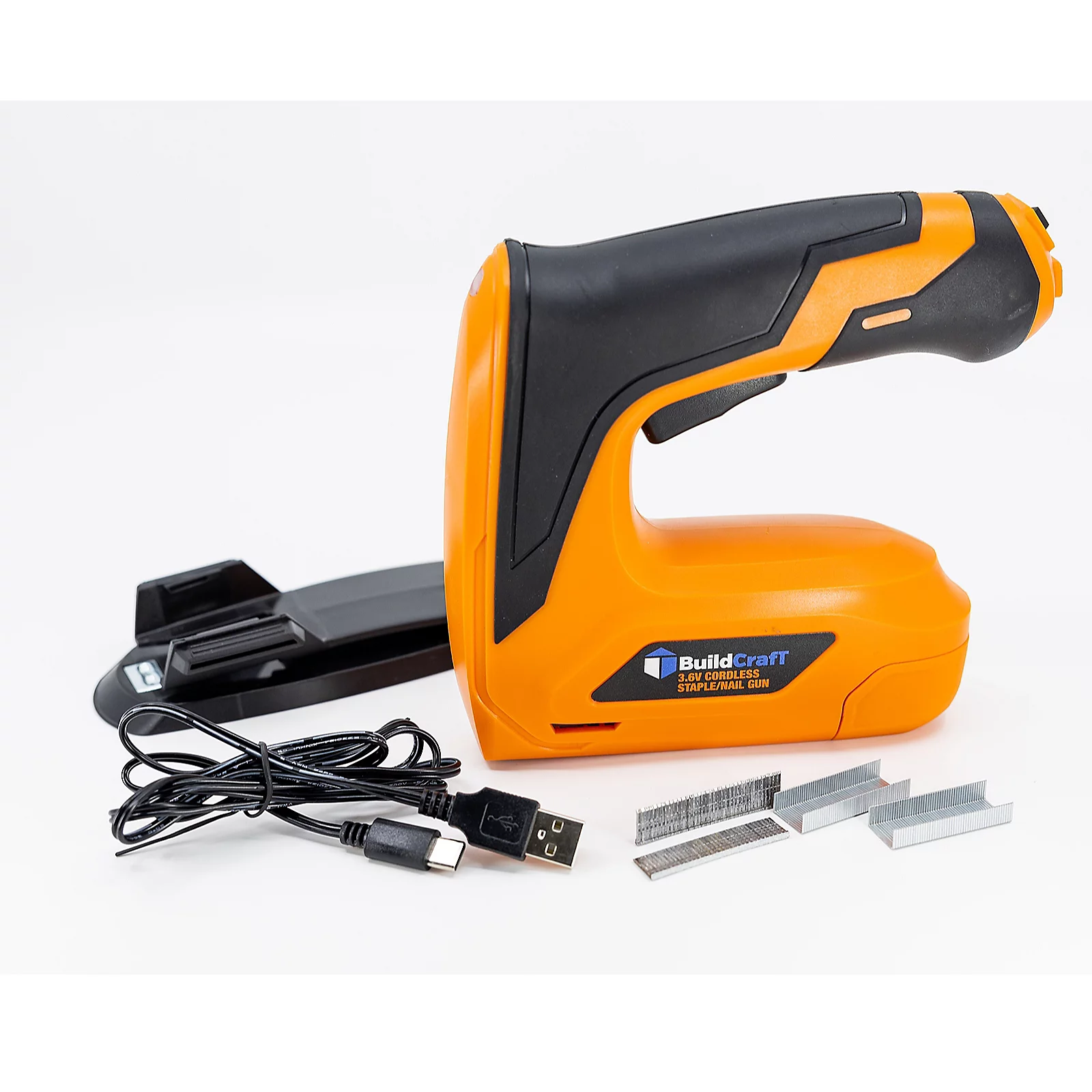 Buildcraft 3.6v Rechargeable Stapler with Nails & Staples Accessory Kit