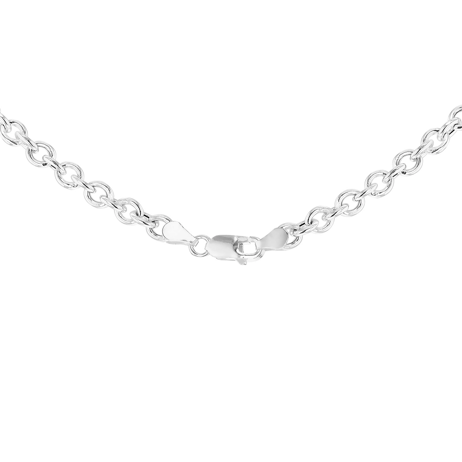 Faith & Brown Italian Crafted Sterling Silver Puffy Heart Belcher Necklace 7 Faith & Brown Italian Crafted Sterling Silver Puffy Heart Belcher Necklace