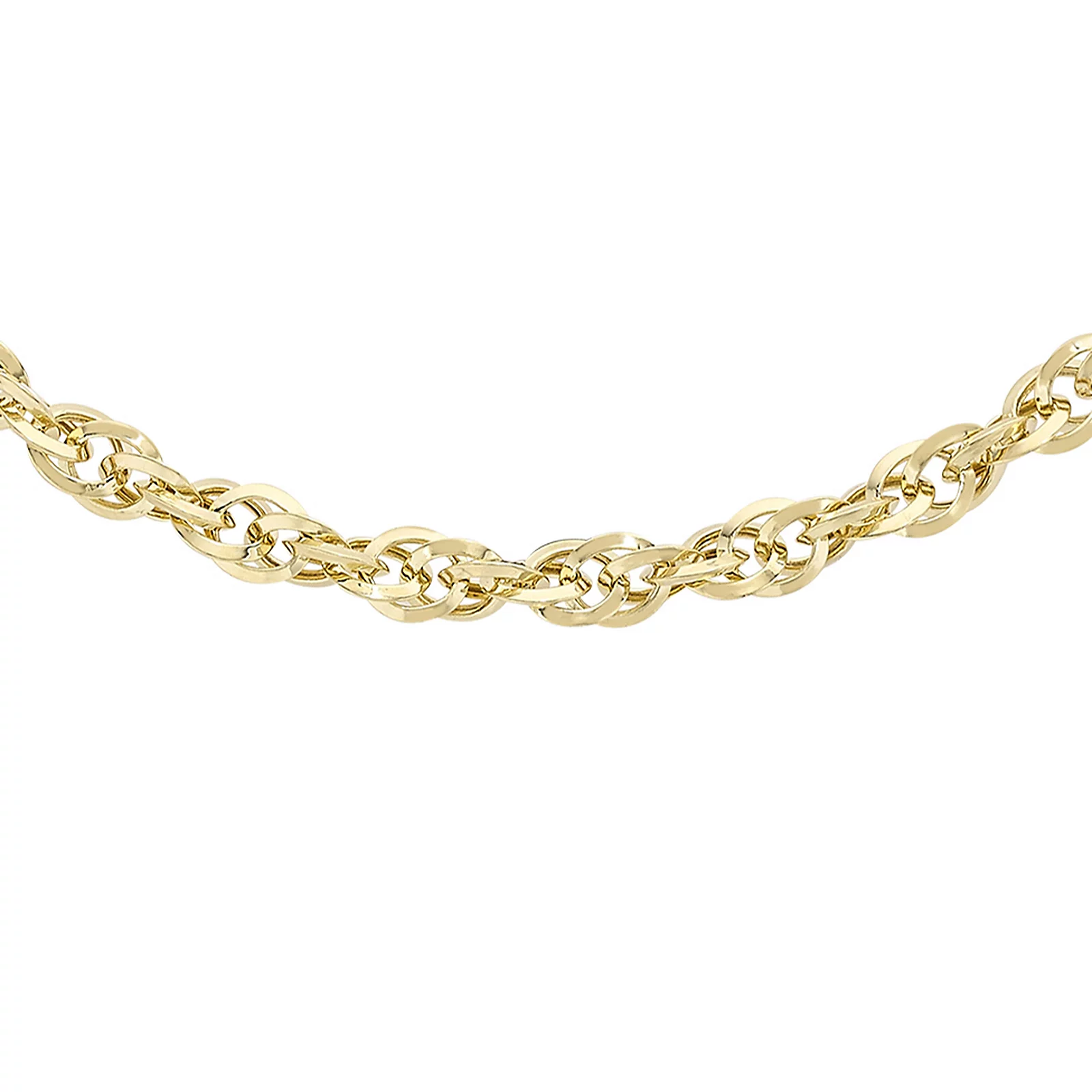 GOLD 9ct Yellow Gold 60 Diamond Cut Prince of Wales Chain 3.6g