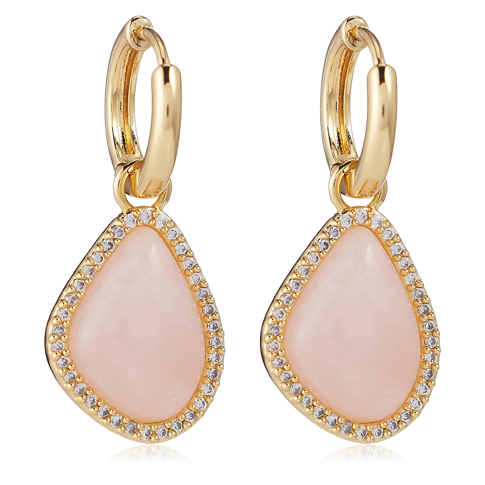 Tess Daly My Jewellery List Stone Set Pave Semi Precious Huggie Earrings