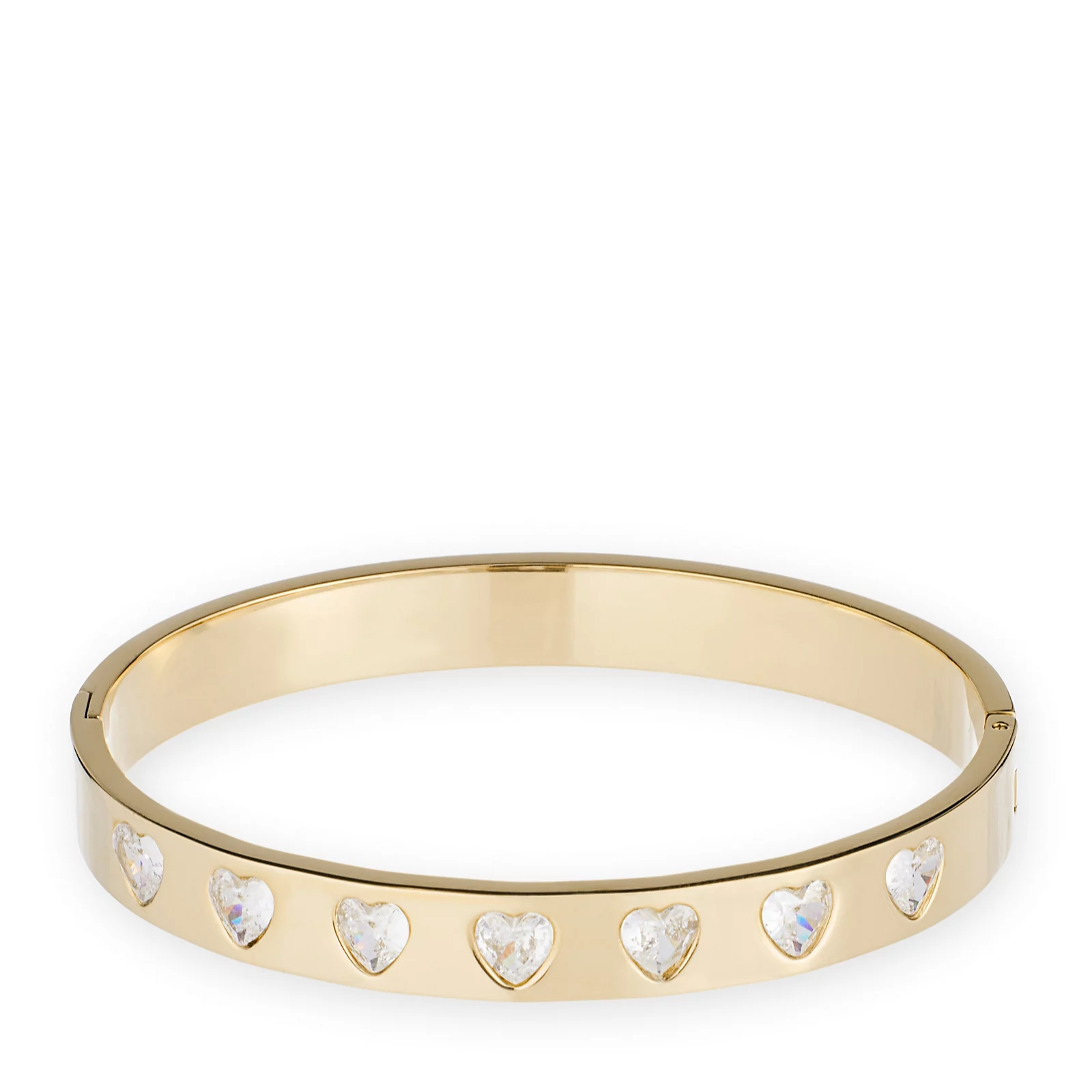 Steel by Diamonique Heart Cut Bangle Stainless Steel