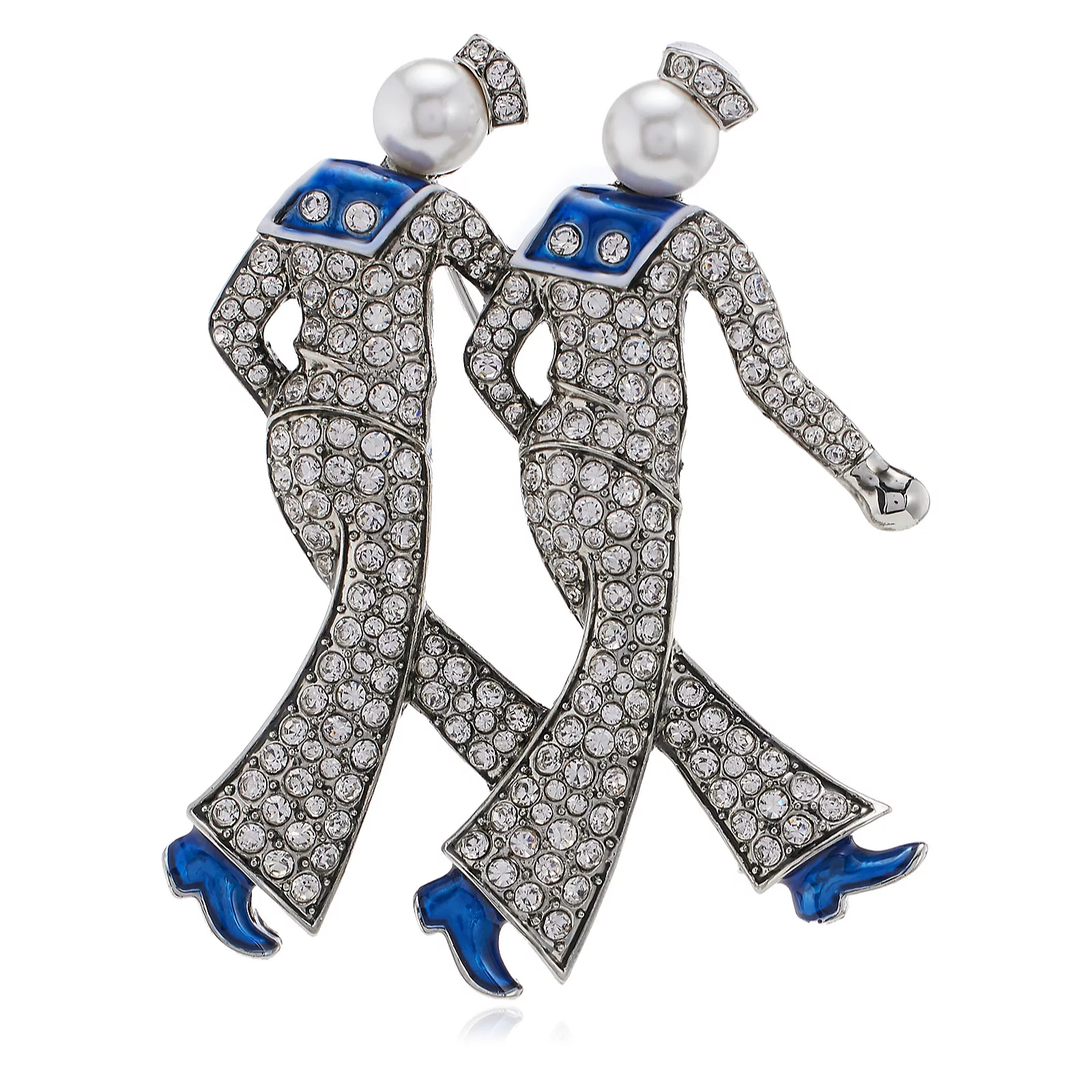 Butler & Wilson Crystal Sailor Brooch