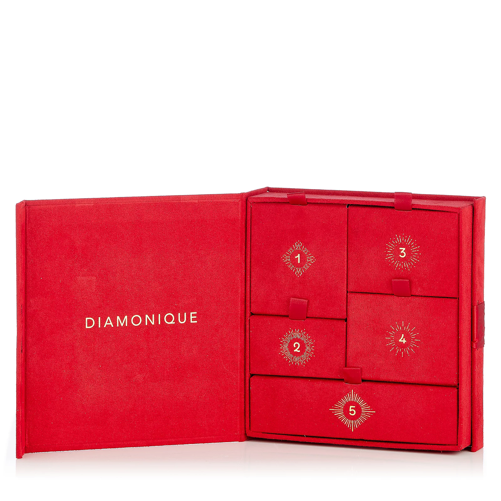 Diamonique 8ct tw 5 days of Christmas Advent Box Sterling Silver