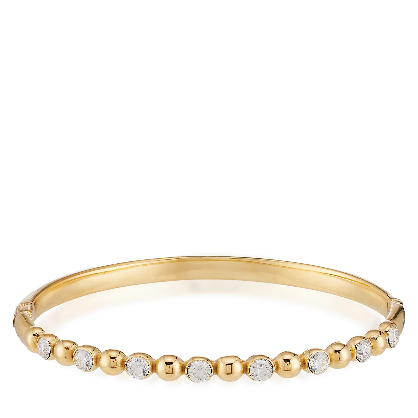 Steel by Diamonique Ball Bead Bangle Stainless Steel