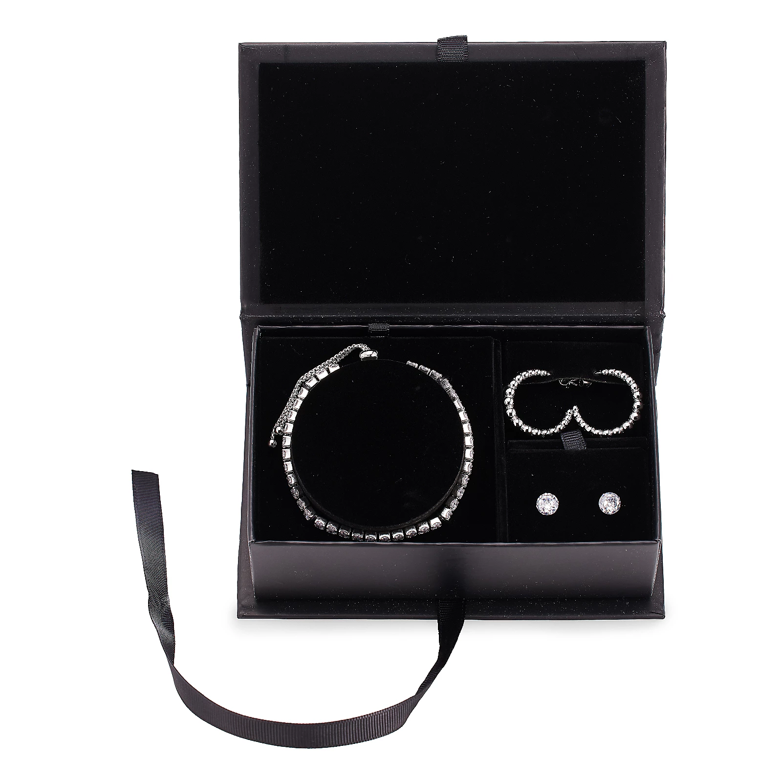 Steel by Diamonique Bracelet, Hoop & Stud Set Stainless Steel