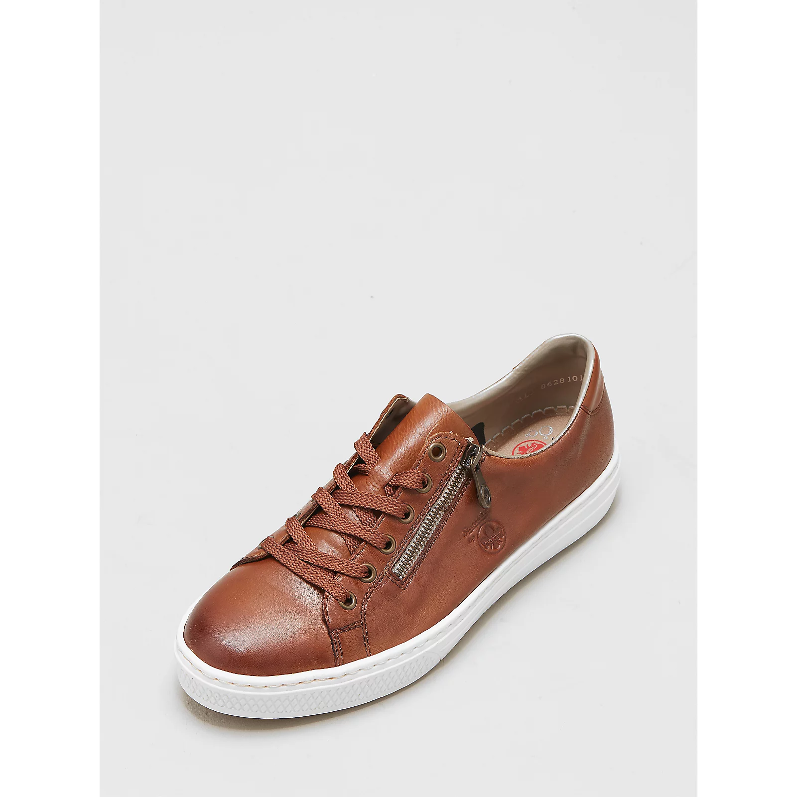 Rieker Leather Trainer with Side Zip