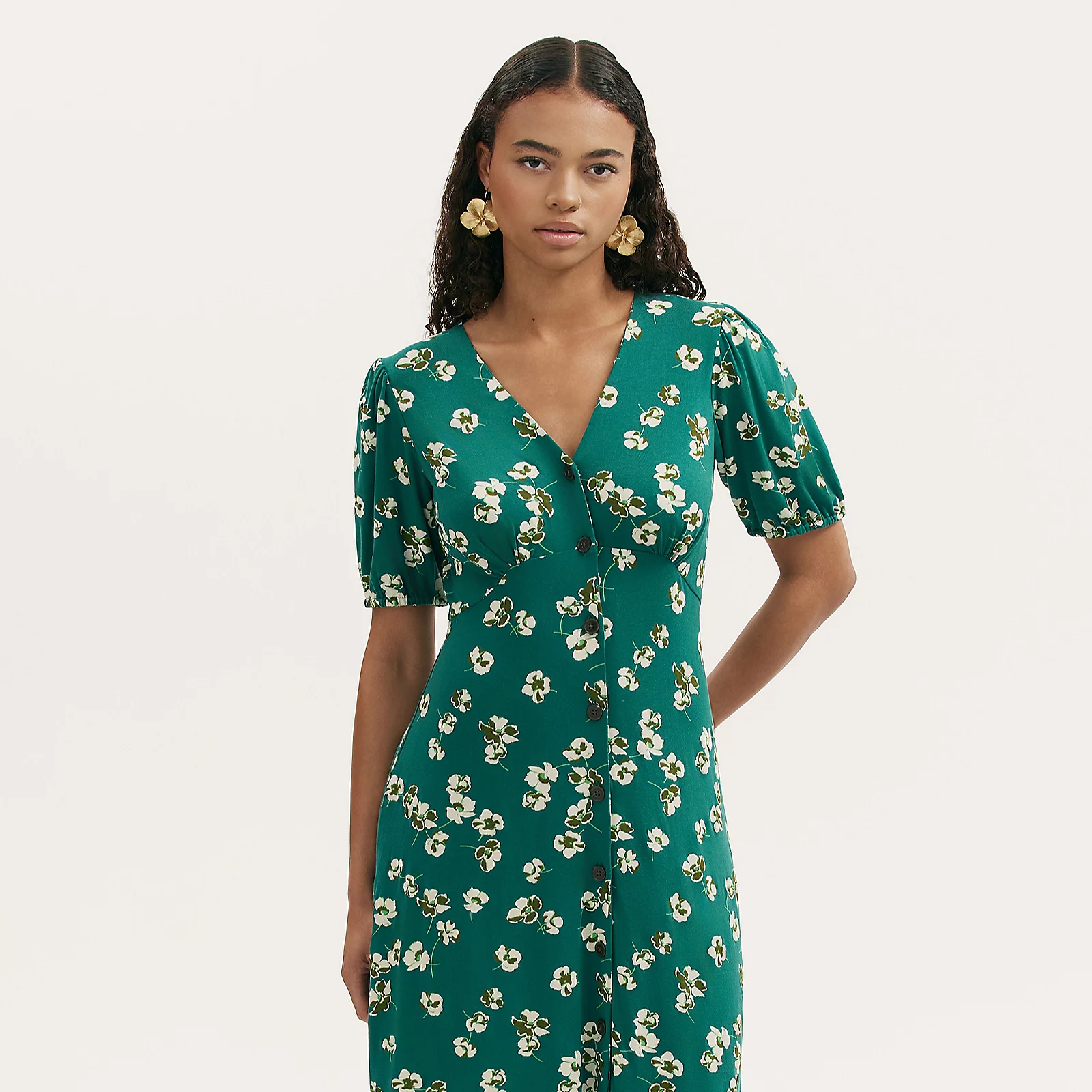 Finery London Milena Viscose Stretch Jersey Print Dress