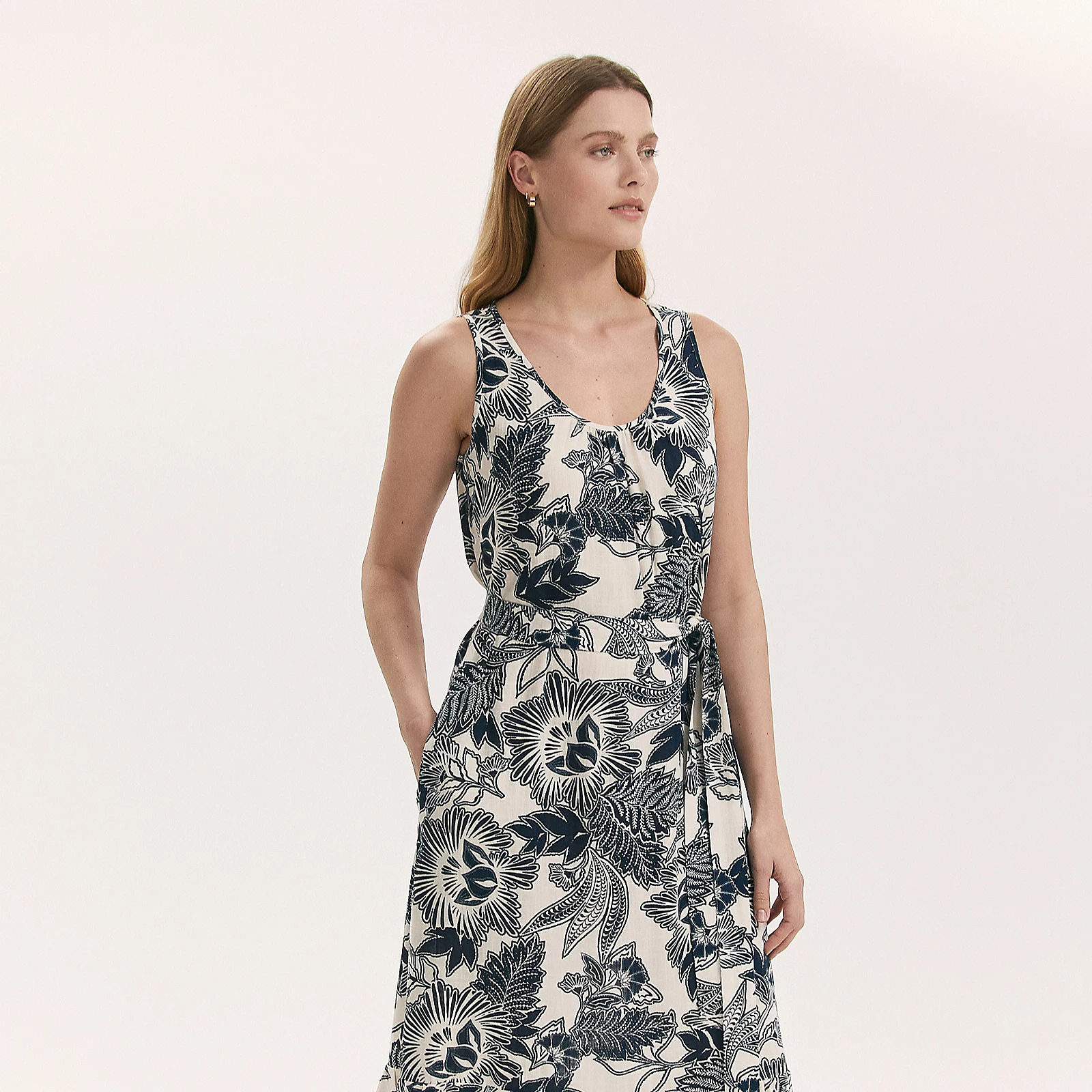 Finery London Floral Print Sleeveless Summer Dress